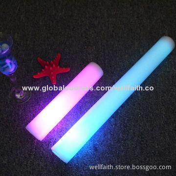 Christmas Party LED Foam Glow Sticks with CE, RoHS Marks, White Body Color